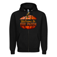 Black welcome to our patch Zipper Hoodie - BundleAndBundleShop