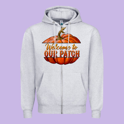 Welcome To Our Patch Zipper Hoodie Designed By Bundleandbundleshop