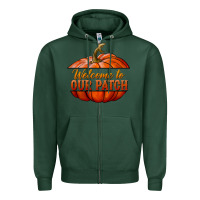 Sports Green welcome to our patch Zipper Hoodie - BundleAndBundleShop