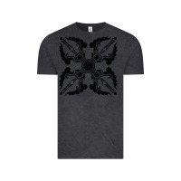 Vintage Black trippy psychedelic rave sacred geometry Vintage Tee - DesigneFamous