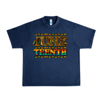 Navy juneteenth Urban Heavy Tee - NancyCooperArtShop