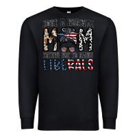 Black just a regular mom trying not to raise liberals Premium Sweatshirt - CowhideDigitalArt