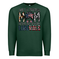Sports Green just a regular mom trying not to raise liberals Premium Sweatshirt - CowhideDigitalArt