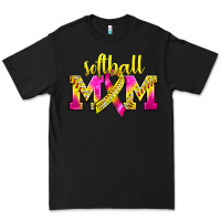 Black Softball Mom Breast Cancer Premium Tee - BundleAndBundleShop