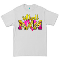 Dove Grey Softball Mom Breast Cancer Premium Tee - BundleAndBundleShop