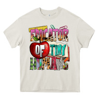 Cream educator of tiny humans Heavy Core Tee - NancyCooperArtShop
