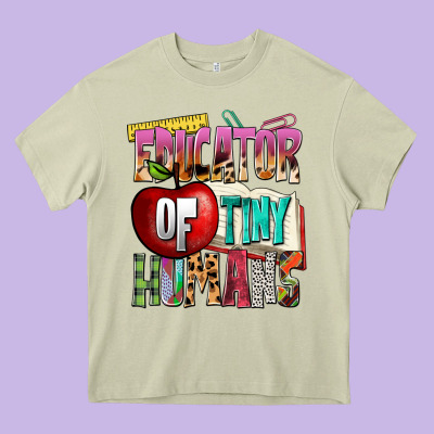 Educator Of Tiny Humans Heavy Core Tee Designed By Nancycooperartshop