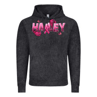 Vintage Black Personalized Pink Cancer Themed Name Vintage Hoodie - NancyCooperArtShop