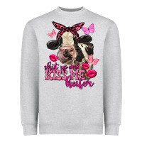 Valentine's Day Shut Up And Kiss Me Holstein Cow Heavyweight Sweatshirt | Teevron