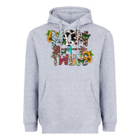Heather Grey mom of twins Heavyweight Hoodie - CowhideDigitalArt
