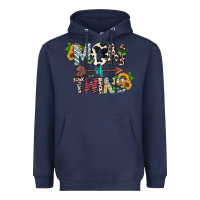 Navy mom of twins Heavyweight Hoodie - CowhideDigitalArt