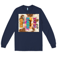 Navy kind heart fierce mind brave spirit Long Sleeve Tee - TumblerDesignByShophia