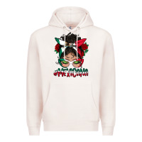 Pale Pink Mexicana Messy Bun Mama Premium Hoodie - BundleAndBundleShop
