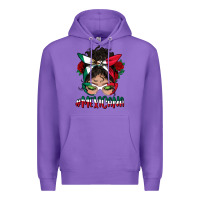Purple Mexicana Messy Bun Mama Premium Hoodie - BundleAndBundleShop