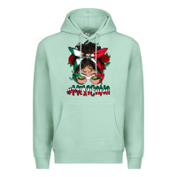 Seafoam Mexicana Messy Bun Mama Premium Hoodie - BundleAndBundleShop