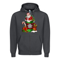 Smoke Christmas Santa Claus Coffee Cup Zipper Hoodie - FaDigitalArtStudio
