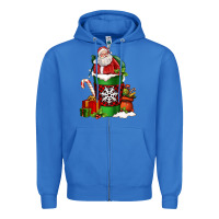 True Royal Christmas Santa Claus Coffee Cup Zipper Hoodie - FaDigitalArtStudio