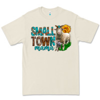 Bone Small Town Mama With Sheeps Premium Tee - BundleAndBundleShop
