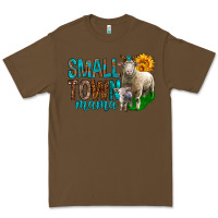 Cacao Small Town Mama With Sheeps Premium Tee - BundleAndBundleShop