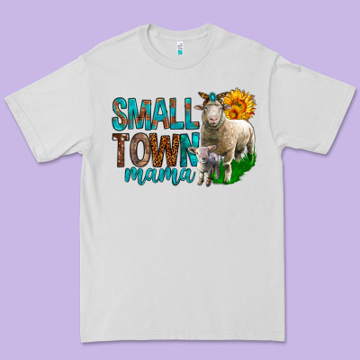 Small Town Mama With Sheeps Premium Tee Designed By Bundleandbundleshop