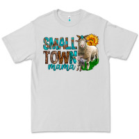 Dove Grey Small Town Mama With Sheeps Premium Tee - BundleAndBundleShop