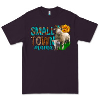 Plum Small Town Mama With Sheeps Premium Tee - BundleAndBundleShop
