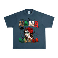 Midnight Navy La Mama Mas Chingona Urban Heavy Tee - texasbilliewilder