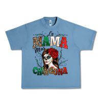 Pebble Blue La Mama Mas Chingona Urban Heavy Tee - texasbilliewilder