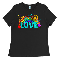 Black Western LGBTQ+ Love Rainbow Ladies Tee - BundleAndBundleShop