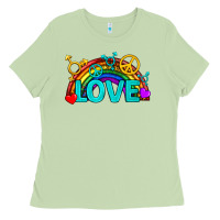 Matcha Western LGBTQ+ Love Rainbow Ladies Tee - BundleAndBundleShop