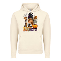 Vintage Artic Boo Heifer Cow with Halloween Vintage Hoodie - texasbilliewilder