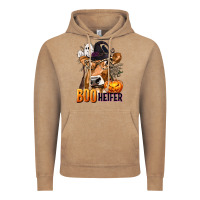 Vintage Coffee Boo Heifer Cow with Halloween Vintage Hoodie - texasbilliewilder