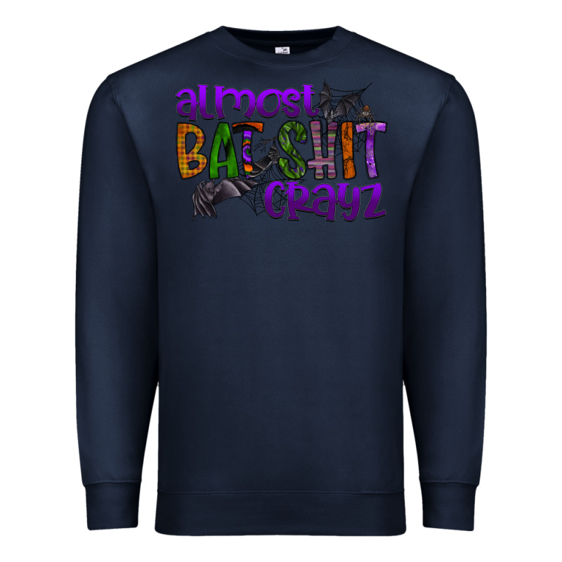 Almost Bat Shit Crayz Premium Sweatshirt by SublimationCraftShop | Teevron