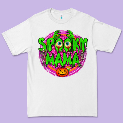 Spooky Mama Premium Tee Designed By Bundleandbundleshop