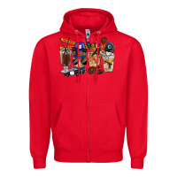 Red Police Coffee Cups Zipper Hoodie - FaDigitalArtStudio