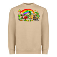 Mushroom St. Patrick's Day Teacher Heavyweight Sweatshirt - OliviaCreatesArt