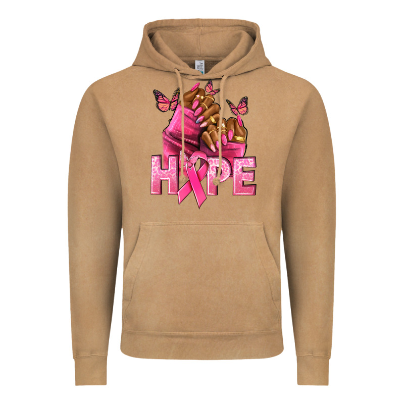 Hope Cancer Nails Vintage Hoodie by NancyCooperArtShop | Teevron