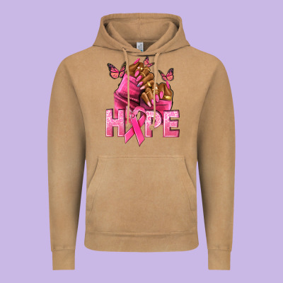 Hope Cancer Nails Vintage Hoodie Designed By Nancycooperartshop