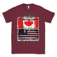 Burgundy American By Birth Canadian By Blood Patriot By Choice Classic Tee - Bettercallsaul