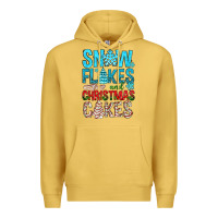 Antique Gold Snow Flakes aAd Christmas Cakes Premium Hoodie - BundleAndBundleShop