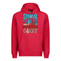 Cardinal Snow Flakes aAd Christmas Cakes Premium Hoodie - BundleAndBundleShop