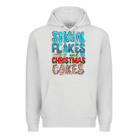 Dove Grey Snow Flakes aAd Christmas Cakes Premium Hoodie - BundleAndBundleShop