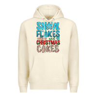 Sandshell Snow Flakes aAd Christmas Cakes Premium Hoodie - BundleAndBundleShop
