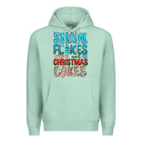 Seafoam Snow Flakes aAd Christmas Cakes Premium Hoodie - BundleAndBundleShop