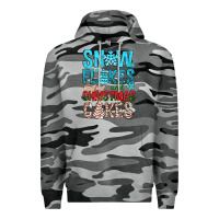 Slate Camo Snow Flakes aAd Christmas Cakes Premium Hoodie - BundleAndBundleShop