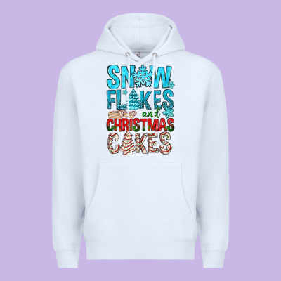Snow Flakes Aad Christmas Cakes Premium Hoodie Designed By Bundleandbundleshop
