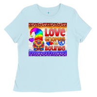 Baby Blue LGBTQ+ Love Gnomes No Bounds Tumbler Ladies Tee - BundleAndBundleShop