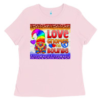 Bubblegum Pink LGBTQ+ Love Gnomes No Bounds Tumbler Ladies Tee - BundleAndBundleShop