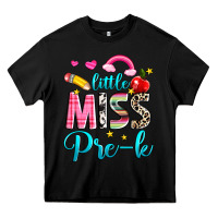 Black little miss pre k Heavy Core Tee - NancyCooperArtShop