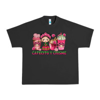Pigment Black Cafecito y Chisme Coffee Cups Urban Heavy Tee - texasbilliewilder